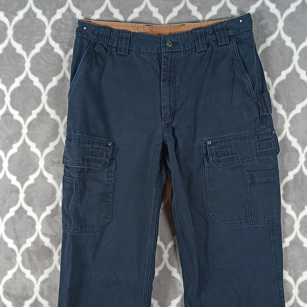 Duluth Trading Fire Hose Cargo Pants Men 34x31 Black Relaxed Fit Workwear 92204